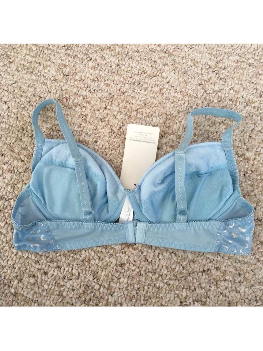 NWT Rene Rofe Light Blue Moon & Star Underwire Bra - Picture 2 of 6